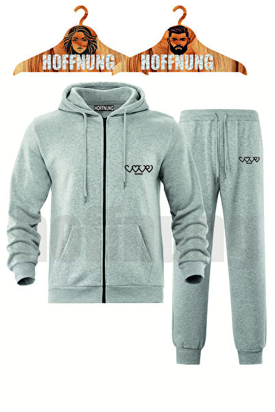 HOFFNUNG Men's Casual Short Sleeve Set with Love Print Outdoor Spring/Summer ...