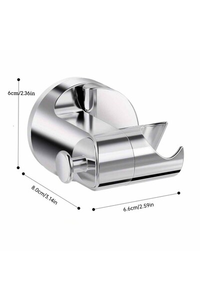 Choice B Silver 1Pc Universal Shower Head Holder Adjustable Strong Adhesive A...