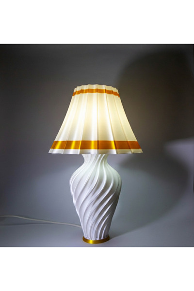 ThreeDora Helix Gold 3D Tasarım Modern Masa Lambası - USB Girişli Entegre LED...