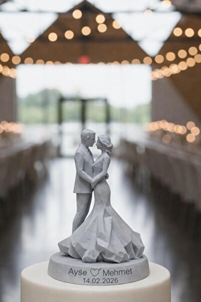 ALYA' DaN 14 Şubat Sevgililer Günü Kişiye Özel Minimal Çift Heykelleri
