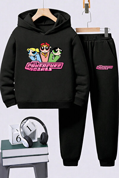 SVART WEAR Powerpuff Girls Printed Kids Premium Sweatshirt Set 2-Piece Set Ho...