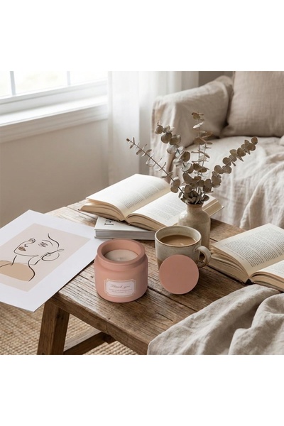 Miora Studio Biberiye Kokulu Mum | Odaklanmaya Yardımcı Aromaterapi Mum | Dek...