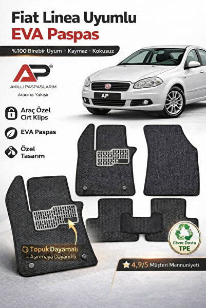 Akıllı Paspaslarım Fiat Linea 2007-2017 Arası Hücreli Paspas Seti, Premium Ev...