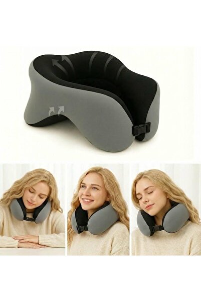 Chaprin Boyun & Baş Destekli Seyahat Yastığı – Uçak, Araba ve Ev Kullanımı İç...