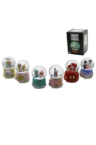 Tuncel Store Büyük Boy - 10Cm Pilli - Işikli Müzikli Kar Küresi Cam İnsan Fig...