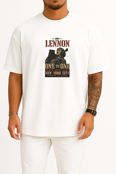 Bahriyeli Collection oversized Τζον Λένον Μπλουζάκι Unisex One To One Chest μ...