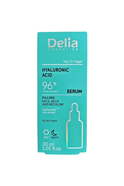 Delia Serum for Face and Neck Cosmetics, with Hyaluronic Acid, 30 ml