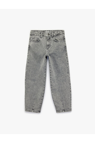 Koton Pantaloni din denim cu buzunare din bumbac, model balon