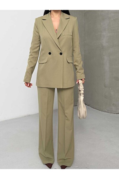 MYGİYİMİSTANBUL blazer ceket palazzo pantolon takım