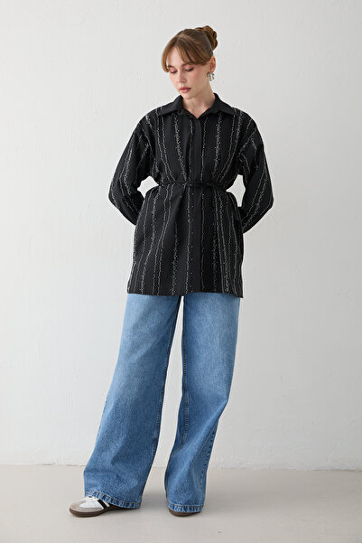 Melike Tatar قميص من قماش البوبلين المرصع 32-2620