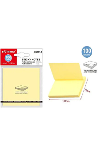 MOTARRO Sticky Notes MU001-3, Colorful Self-Adhesive Notepads for Office, Sch...