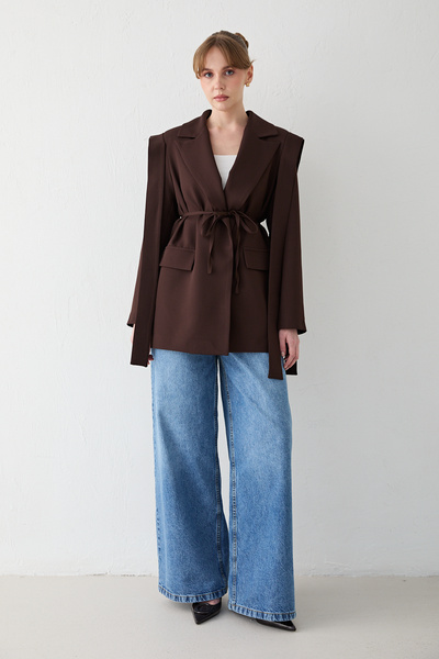 Melike Tatar Jachetă dublă detaliată 32-2657