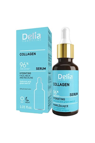 Delia Moisturizing Serum for Face and Neck Cosmetics, with Collagen, 30 ml