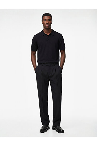 Koton Regular Fit Sleeve Detailed Buttoned Polo Neck Short Sleeve Knitwear T-...