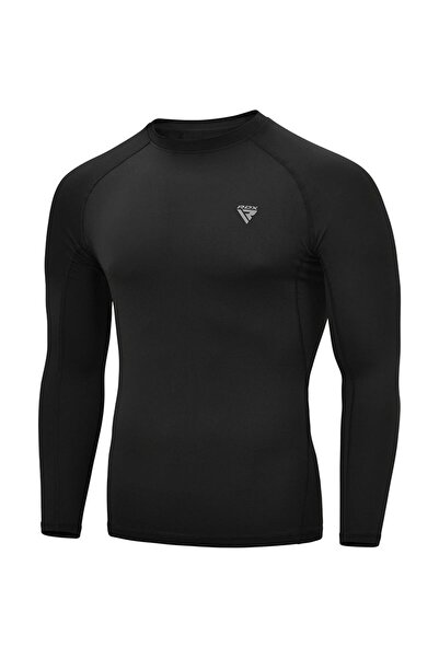 RDX Compression T-shirt T15 Rash Guard, Black, L