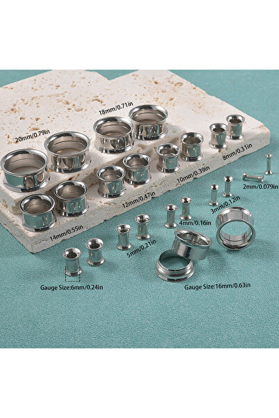 Choice مجموعة متنوعة من 24 قطعة فضية، من 2 إلى 24 قطعة/مجموعة، سدادات أذن وأن...