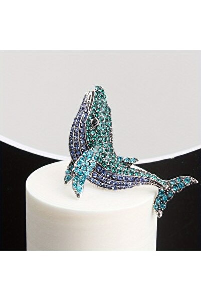 Choice بروش حوت أزرق آخر بتصميم ريترو إبداعي لطيف ورقيق