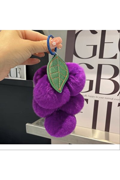 Choice 10 cm B Purple Imitation Rex Rabbit Fur Bag Pendant, Rex Rabbit Fur Ve...