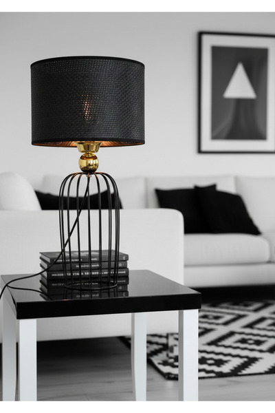 Decodelight Siyah Yüksek Silindir Tel Ayaklı Gold Toplu Silindir Hazeran Şapk...