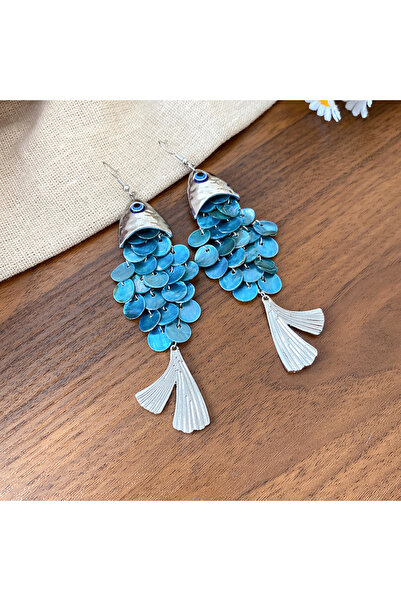 Choice Style3 Round Natural Shell Dangle Earrings Novel ean Fish-shape Long T...