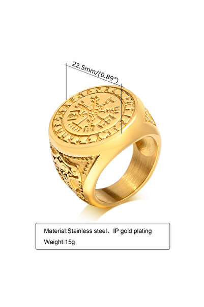 Choice خواتم رجالية من Vnox بتصميم كلاسيكي عتيق، مصنوعة من الفولاذ المقاوم لل...