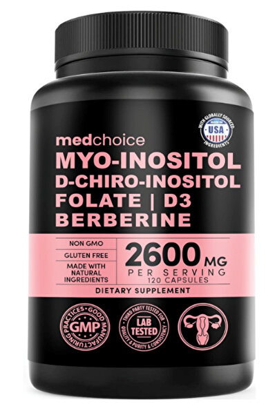 MEDCHOICE Myo-Inositol and D-Chiro Inositol,Folate, Vitamin D3, Zinc, Magnezi...