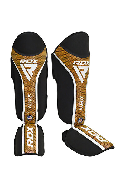 RDX Protectii tibie Aura Plus T-17, Negru/Auriu, L
