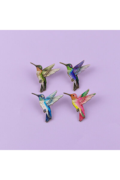 Choice أربع قطع من دبابيس الطائر الطنان للنساء، دبابيس مطلية بالمينا، دبابيس ...