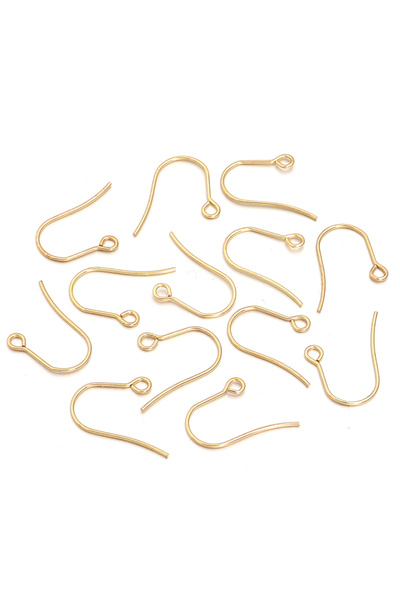 Choice 17mm Gold 50pcs 50/100pcs Stainless Steel DIY Earrings Hooks Clasp Fin...