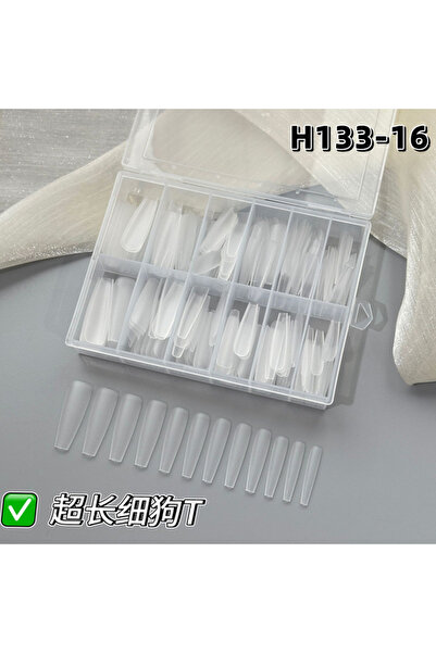 Miniso H133-16 240 طرف أظافر لوزي، ناعم وشفاف غير لامع، 12 مقاسًا للاستخدام ا...