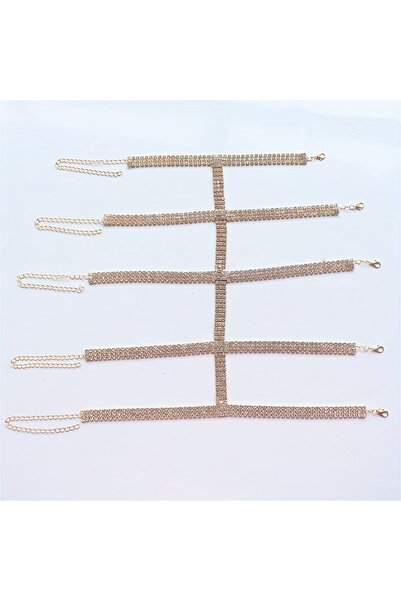 Choice Gold-color 1Psc Fashionable Exquisite Tassel Rhinestone Ankle Nightclu...