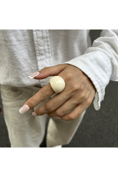 Choice خاتم KV6618303 بتصميم عتيق ناعم على شكل قطرة ماء، مصنوع من الراتنج وال...