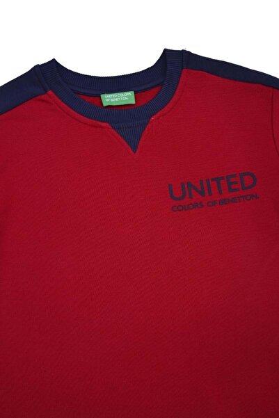 United Colors of Benetton BNT-B21606 Swea pentru băieți tricou roșu