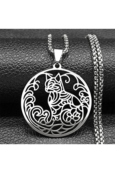 Choice 60cm BOX SR New Hip-Hop Style Stainless Steel Cat Personalized Pendant...