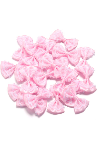 Choice7 3.5x5.7cm 20pcs Pink 20pcs/lot 3.5x5.7cm Polyester Ribbon Bow Colourf...
