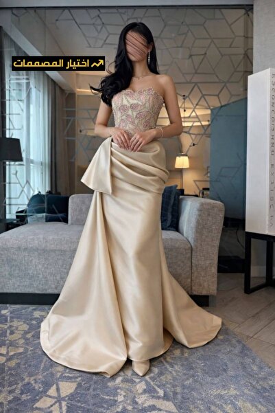 RWETA royal beige evening dress
