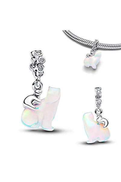 Choice AMC7302 New Original 925 Sterling Silver color Pendant Moon Heart Bow ...