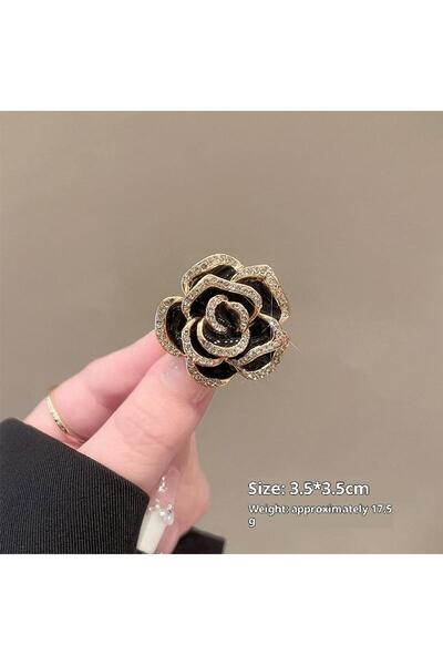 Choice بروش فرنسي أنيق مرصع بأحجار الراين الراتنجية، قطعة واحدة، بروش كاميليا...