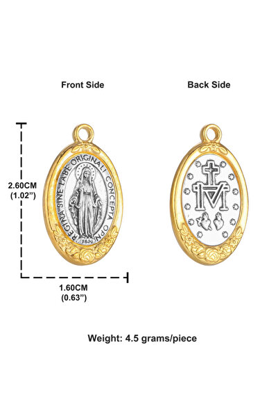 Choice gold silver color 10Pcs Medalla Milagrosa Pendant Catholic Our Lady Vi...