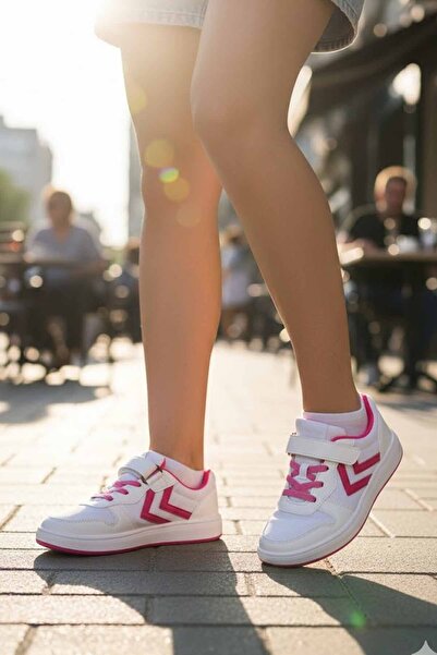 hummel حذاء رياضي للأطفال من نيدوس سمر جونيور 900720-9007WHITE/PINK-C2