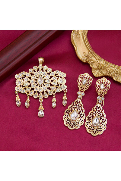 Choice NVS777TZ160white Gold Color Moroccan Jewelry Women Caftan Brooch Pins ...