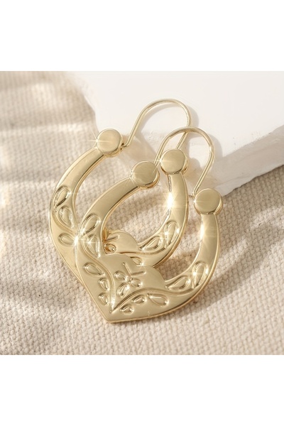 Choice WF8134-1 Classic and Fashionable Gold Color Carved Geometric Pendant E...