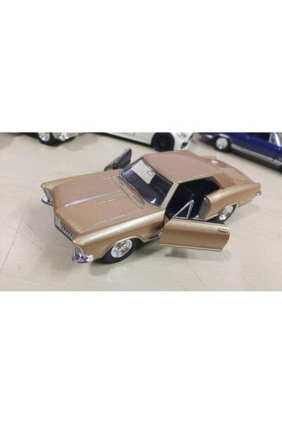 WELLY Toy Metal Model Car 1/36 Pull Back 1965 Buick Riviera Gold