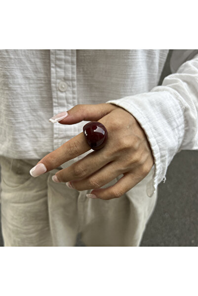 Choice خاتم KV6618301 بتصميم عتيق ناعم على شكل قطرة ماء، مصنوع من الراتنج وال...