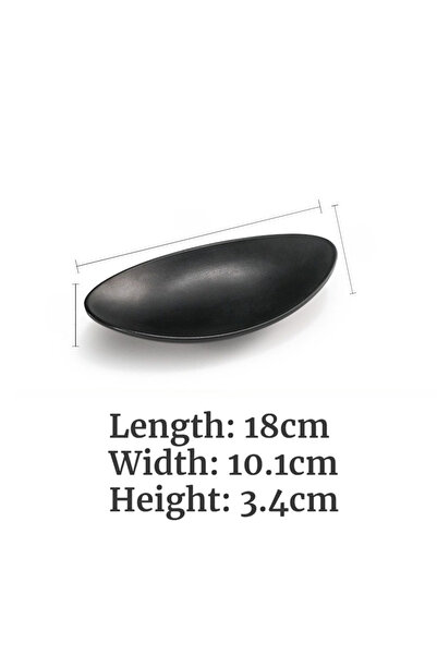Choice 1PC Elegant Oval Black Jewelry& Key Tray Versatile Dresser Decor Dish ...
