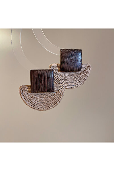 Choice Style2 Bohemian Retro Semicircle Weave Raffia Dangle Earrings for Wome...