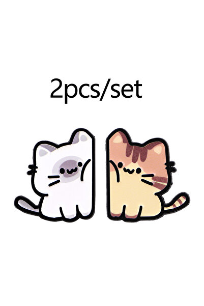 Choice ثلاثة دبابيس معدنية مطلية بالمينا عليها صورة قطط زوجين من الأصدقاء الم...