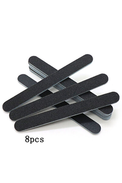 Choice 8 قطع / 25/50 قطعة مبرد أظافر من ورق الصنفرة الأسود 100/180، كتلة صنفر...