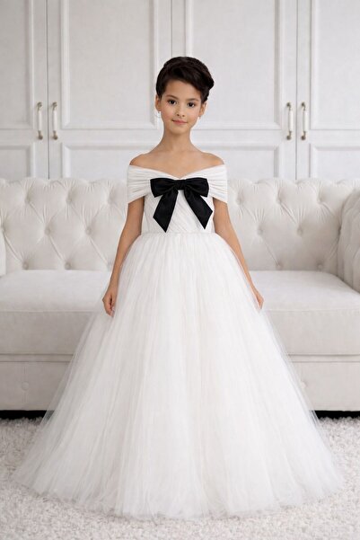 FKB FOR KIDS BABY Kız Çocuk Tasarım Fiyonk Detaylı Elbise