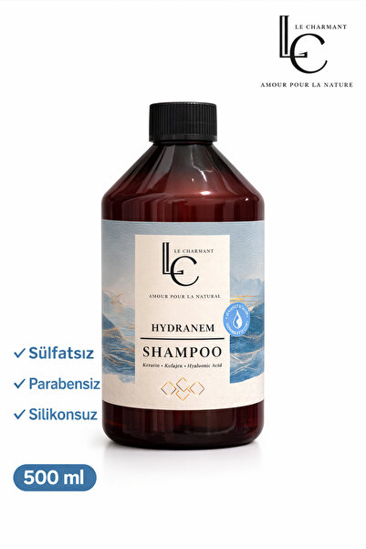 Le Charmant Hydranem Sülfatsız Şampuan 500 ml – Keratin, Protein & Hyaluronic...